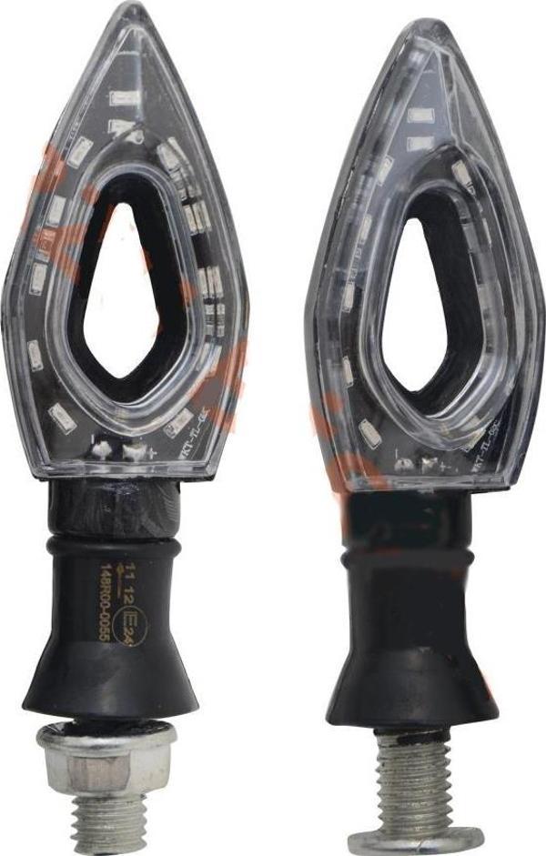 Motospartan Sinyal Takımı Led Sarı Işık Rt-072 Karbon Universal - Image 1