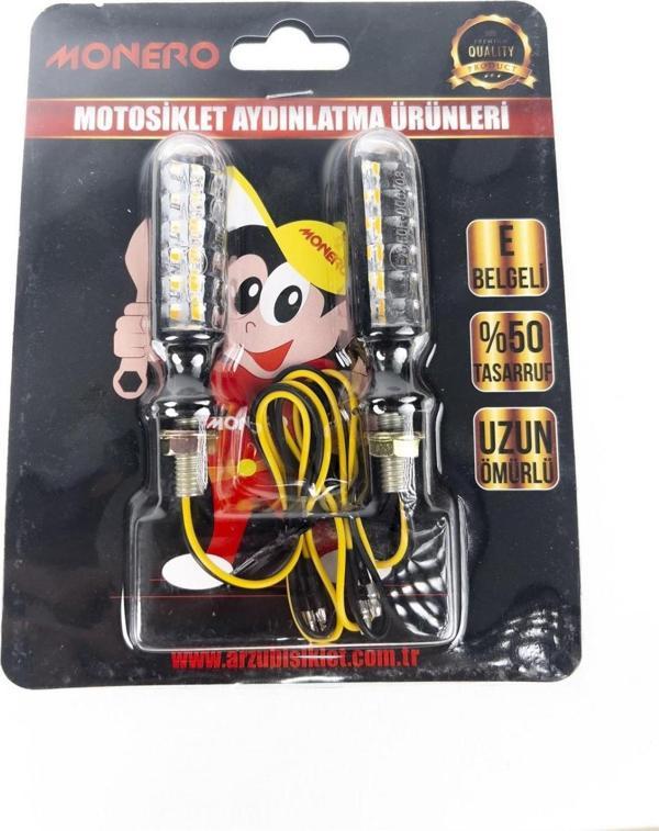 Monero Sinyal Takımı Siyah 1013l-y Kayan Led Sarı Işık E Belgeli - Image 1
