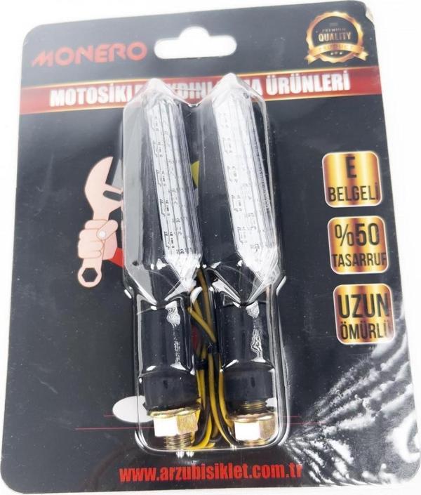 Monero Sinyal Takımı Siyah 1037l-y Kayan Led Sarı Işık E Belgeli - Image 1