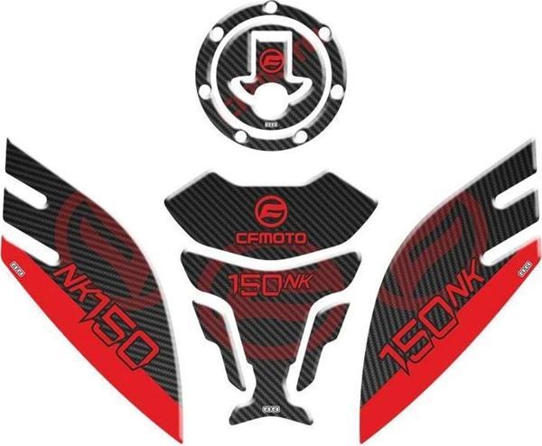 Gogo Tank Pad Seti 001 Siyah-kırmızı Cf Moto 150nk 2016-2023 - Image 1