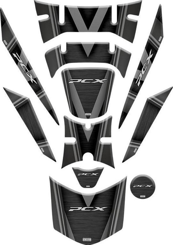 Gogo Tank Pad Seti Siyah 11 Parça Honda Pcx 2018-2020 - Image 1