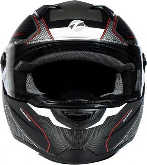 Zeus Zs-811a Al6 Kapalı Kask Mat Siyah-beyaz-kırmızı LARGE - Image 1