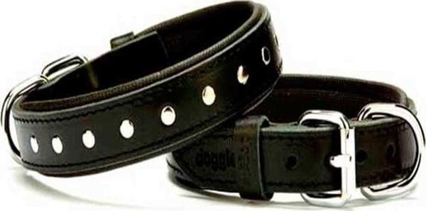 Doggie Comfort Yumuşak Dokulu Rivetli Köpek Boyun Tasması SBT-3511 Siyah - Image 1