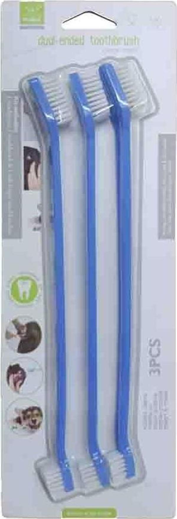 Nunbell Kedi ve Köpek 2 Uçlu Dış Fırçası 3'lü - Image 1