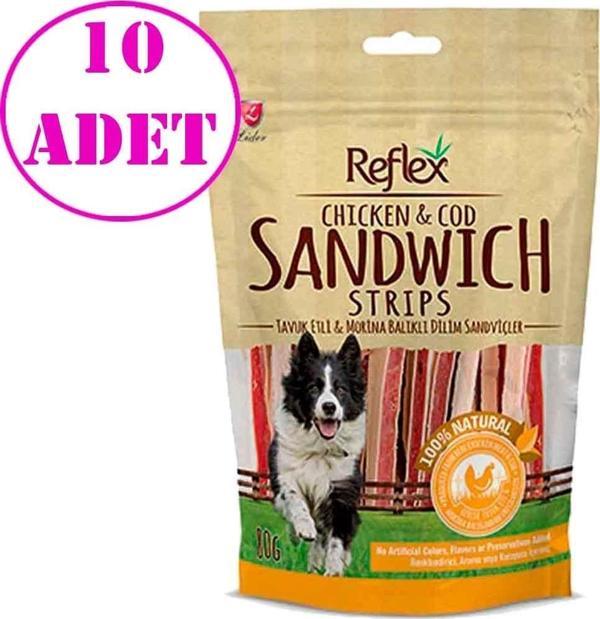 Reflex Tavuk Ve Morina Balığı Sandviç Köpek Ödülü 80 Gr 10 AD - Image 1