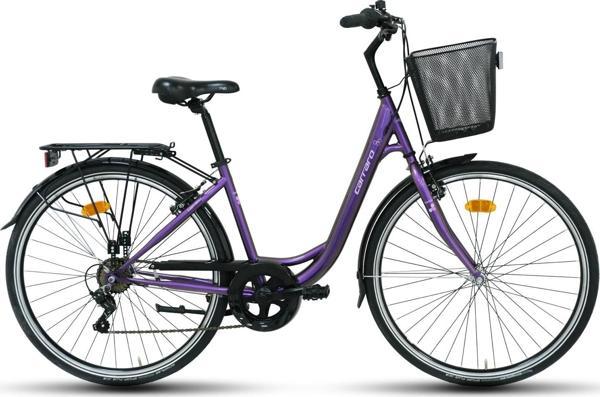 Carraro Fantasia V Fren 7 Vites 28 Jant Bayan Şehir Bisikleti Sarı Mor Pembe 43 Kadro - Image 1