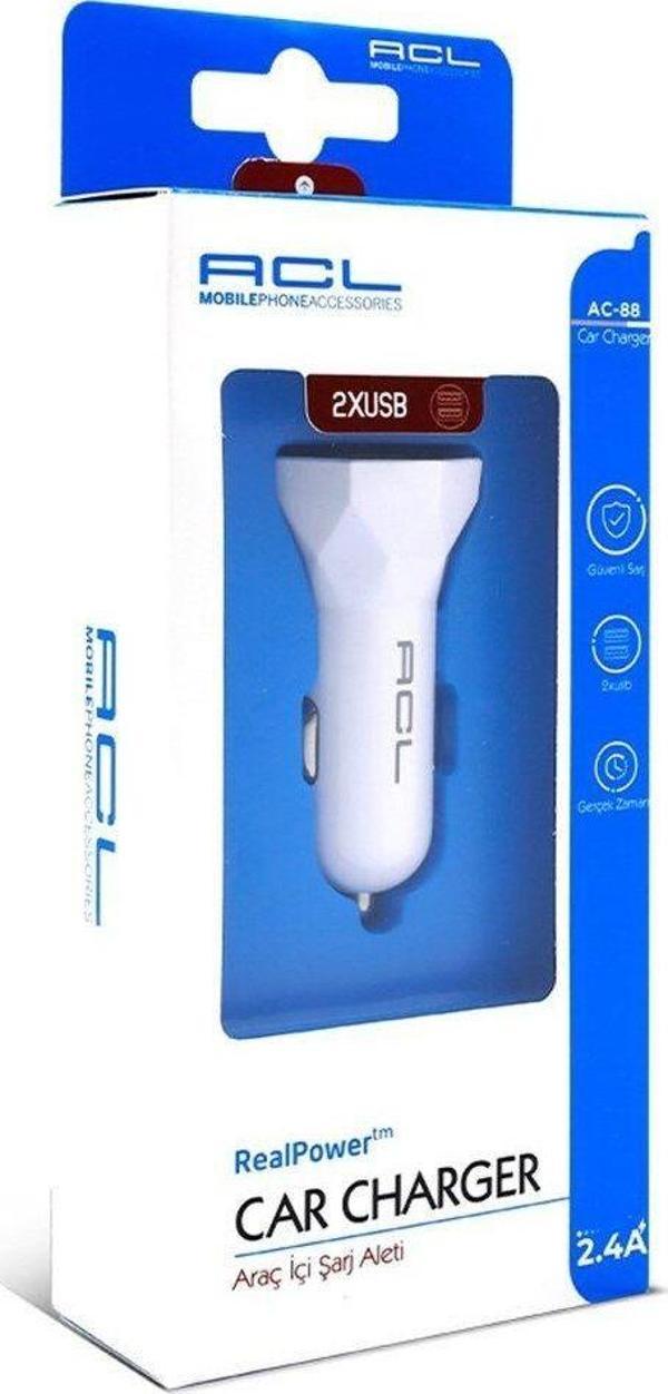 ACL Ac-88 Realpower™ 2.4A Usbx2 Araç İçi Şarj Aleti - Image 1