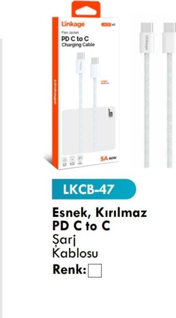 Linkage Esnek, Kırılmaz Pd C To C Şarj Kablosu Lkcb-47 Uyumlu - Image 1