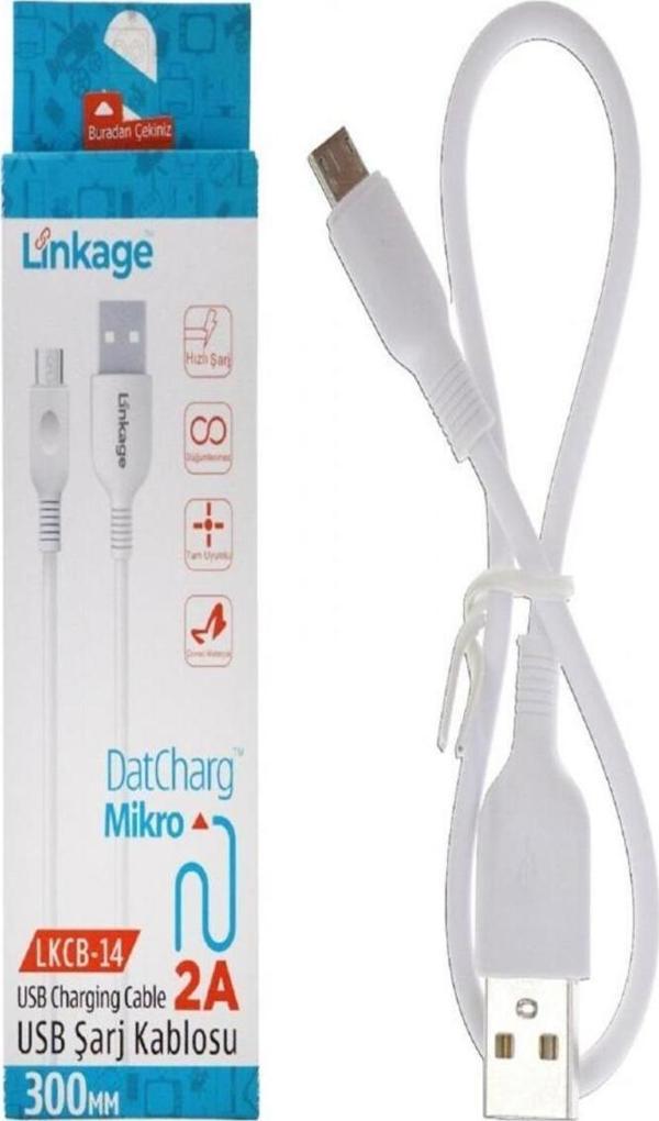 Linkage Lkcb-14 Mikro 2 Amper 30Cm Kablo Şarj Kablosu - Image 1