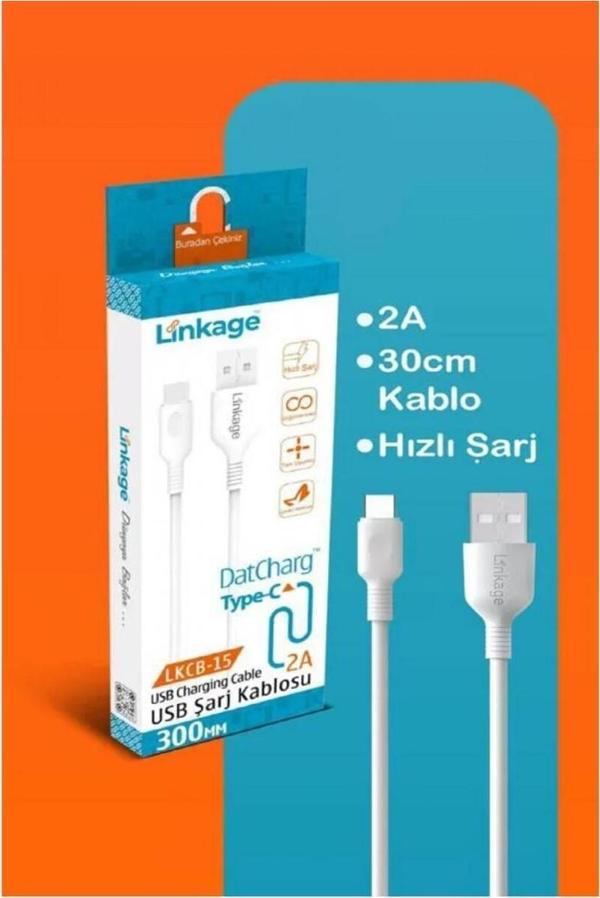 Linkage Lkcb-15 Type-C 2Amper 30Cm Kablo Şarj Kablosu - Image 1