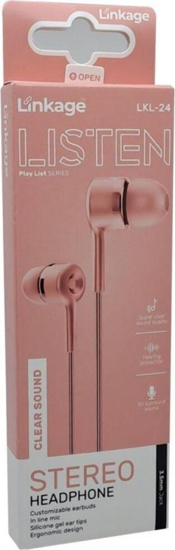 Linkage Lkl-24 Kablolu, Metal Kumandalı Mikrofonlu 3.5Mm Jack Kulaklık - Image 1