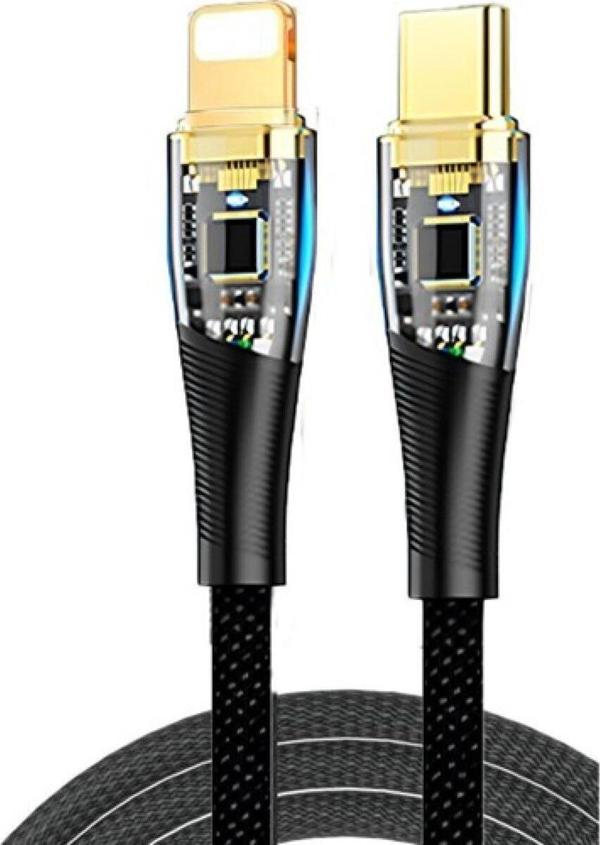 dvip Dvıp Lx5 6A 200W Type-C To Lightning Pd2.0 Pd3.0 Hızlı Data Ve Şarj Kablosu 1.2 Metre Siyah - Image 1