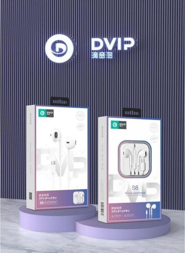 dvip S6 Type-C Mikrofonlu Kablolu Kulaklık Beyaz - Image 1