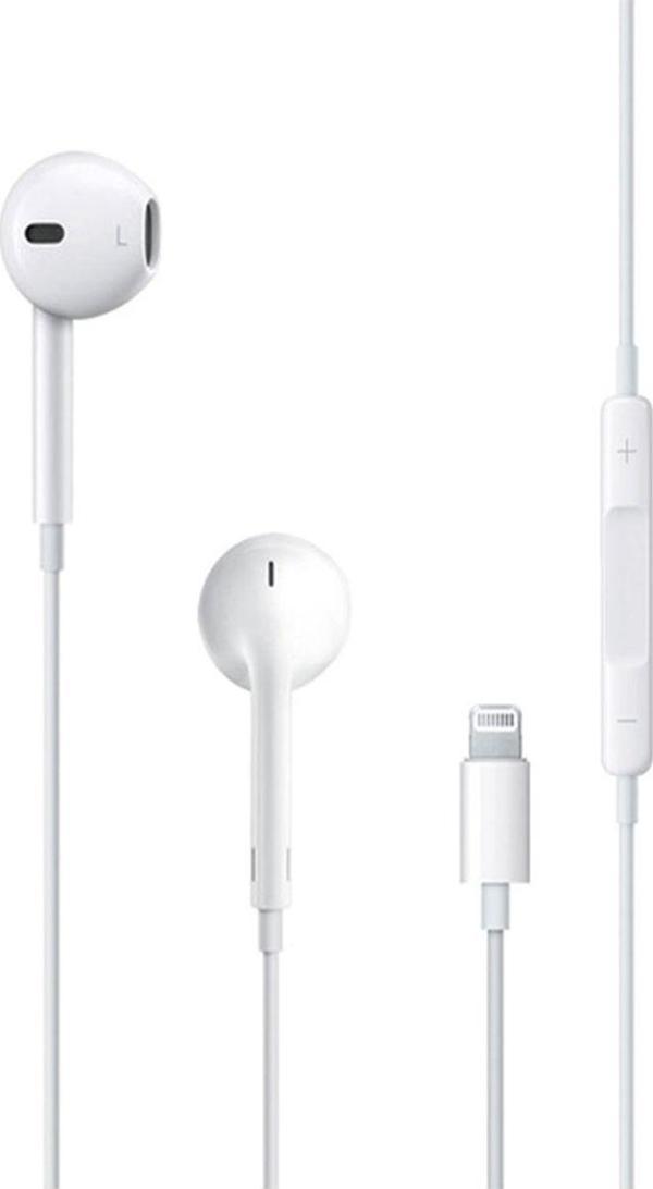 dvip S600 İphone Lightning Kablolu Tak Çalıştır Mikrofonlu Kulaklık Beyaz - Image 1