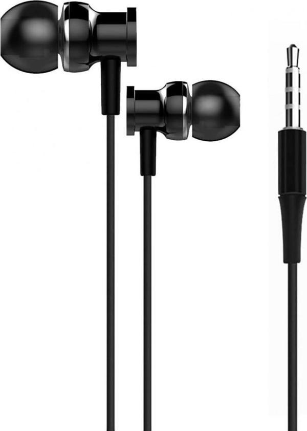 dvip Y05 3.5 Mm Jack Girişli Mikrofonlu Kablolu Siyah Kulak İçi Kulaklık - Image 1