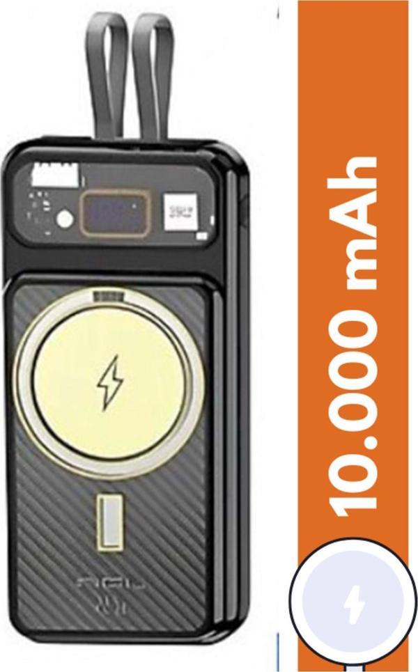 Smith Pw-73 15W 10000Mah Dahili Lightning Type-C Lcd Wireless Powerbank - Image 1