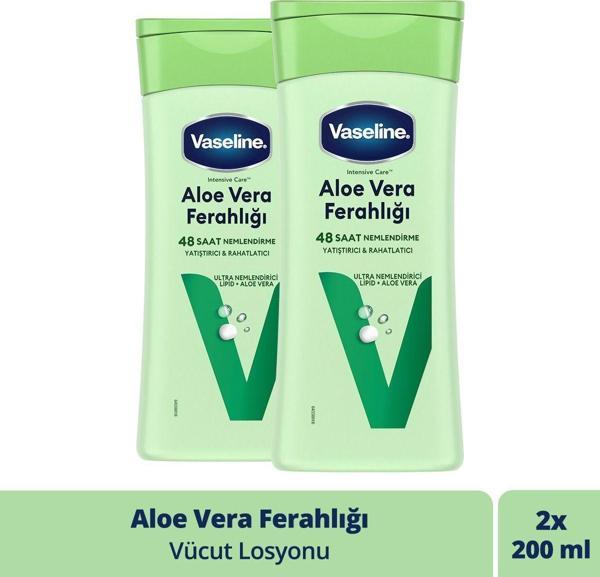 Vaseline Vücut Losyonu Aloe Vera Ferahlığı Kuru Ciltler Için 200 Ml X2 - Image 1