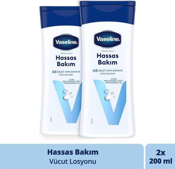 Vaseline Vücut Losyonu Hassas Bakım Kuru Çok Kuru Ve Hassas Ciltler Için 200 Ml X2 - Image 1