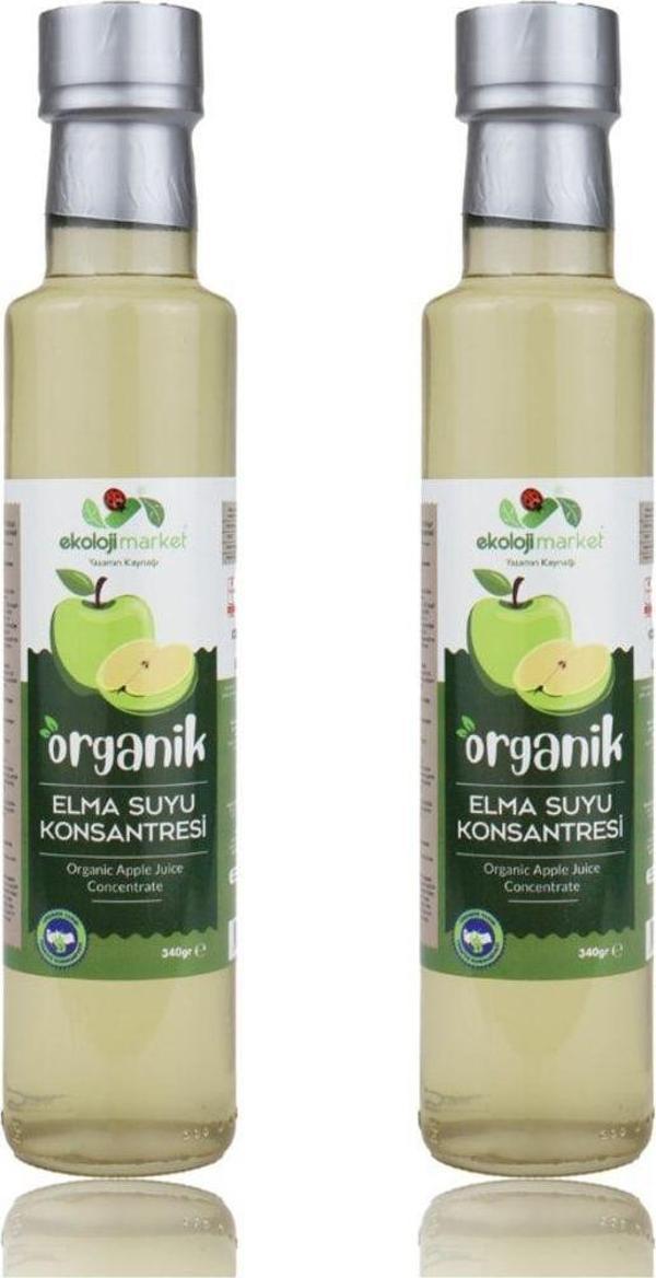 Ekoloji Market Organik Elma Suyu Konsantresi 340 Gr - 2'Li Paket (Tatlandırıcı) - Image 1