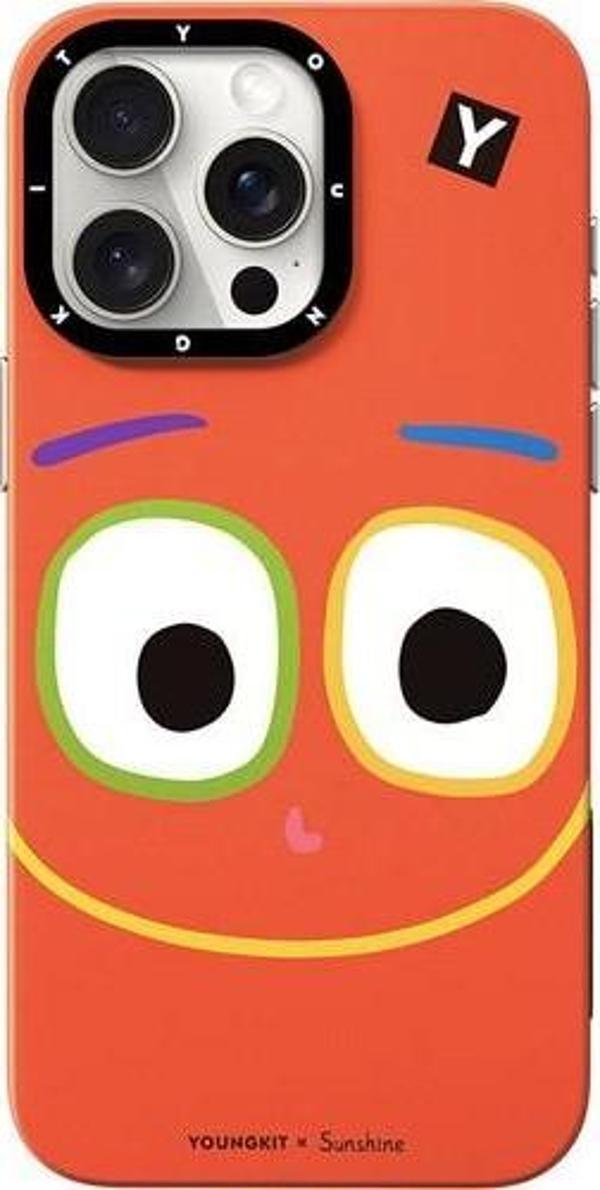 YoungKit Apple İphone 14 Pro Max Uyumlu Kılıf Magsafe Özellikli Sunshine Daily Happy Serisi Kırmızı - Image 1