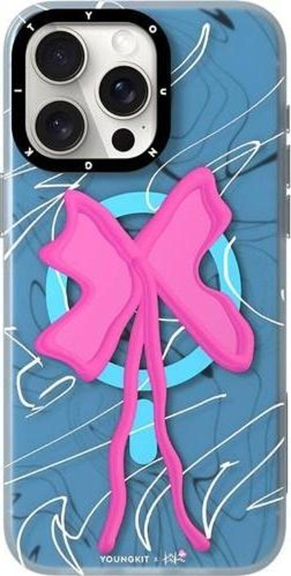 YoungKit Apple İphone 14 Pro Max Uyumlu Kılıf Magsafe Şarj Özellikli Anti-Trend Serisi Kapak Mavi - Image 1