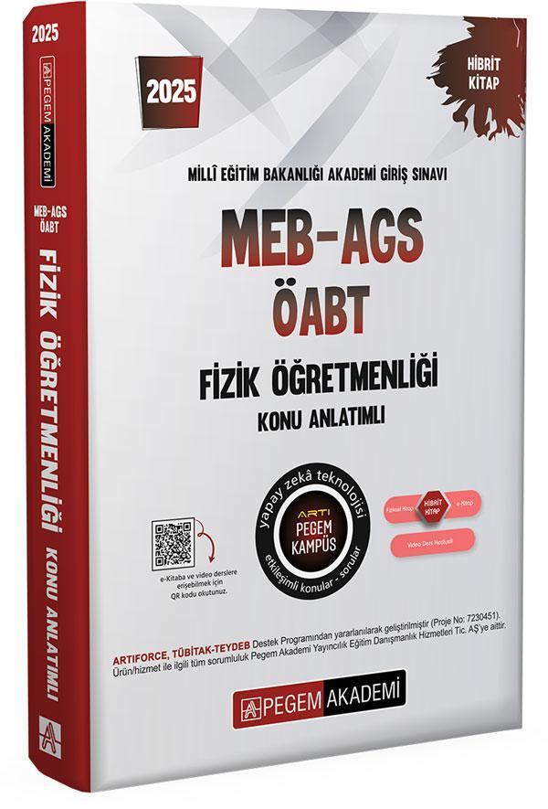 2025 MEB-AGS-ÖABT Fizik Öğretmenliği Konu Anlatımlı - Pegem Akademi Yayıncılık - Image 1