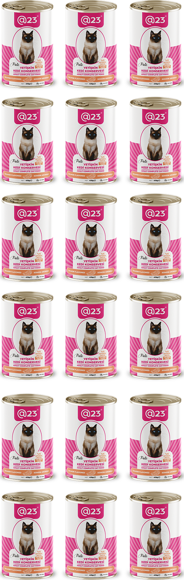 @23 Yetişkin Kedi Konservesi Somon Aromalı 415 g x 24 adet - Image 1