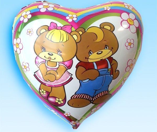 18'' Candy Bears Folyo Balon-10 Adet - Image 1