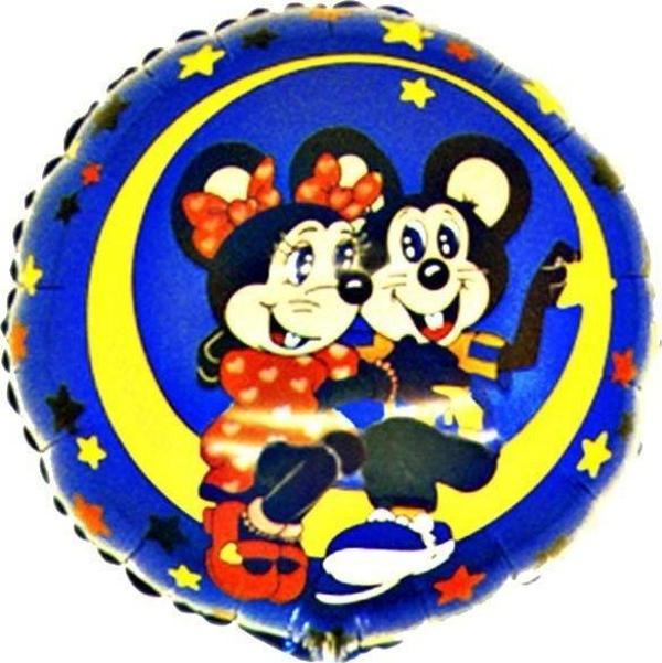 18'' M,& P, Monn Light Round Folyo Balon-Grabo 10 Adet - Image 1