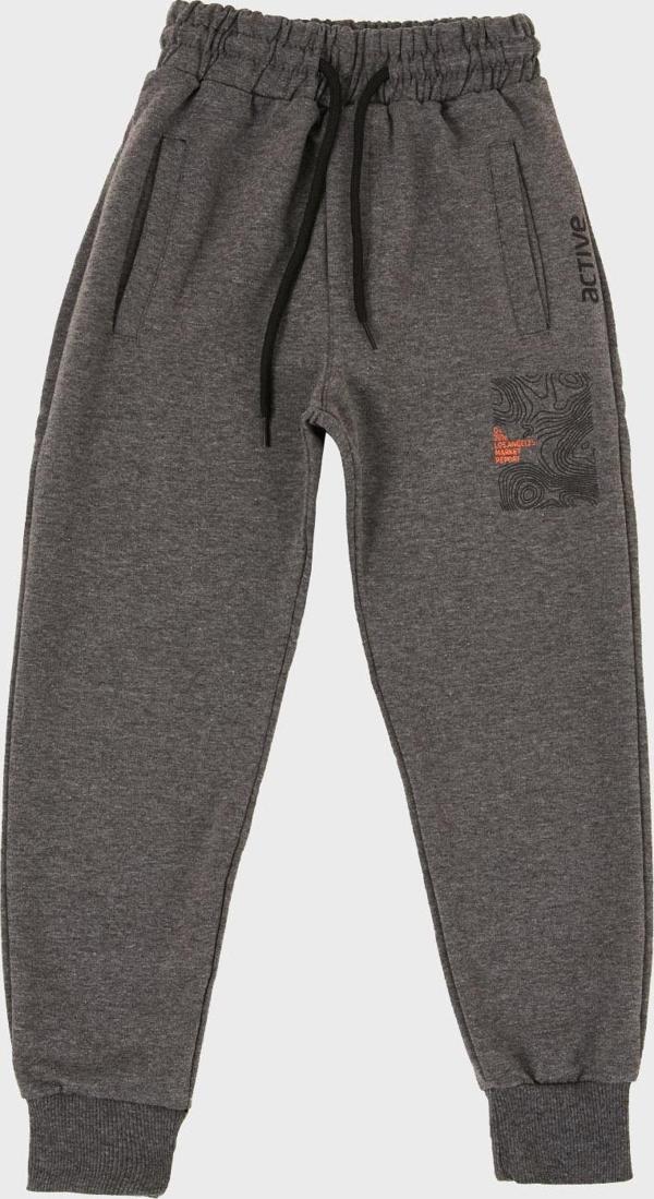 Lela Pamuklu Beli ve Paçası Lastikli Jogger Erkek Çocuk Eşofman Altı 59910012333 GRİ - Image 1