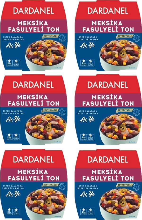 Dardanel Aç Ye Meksika Fasulyeli Ton Balığı 6 X 160 G - Image 1