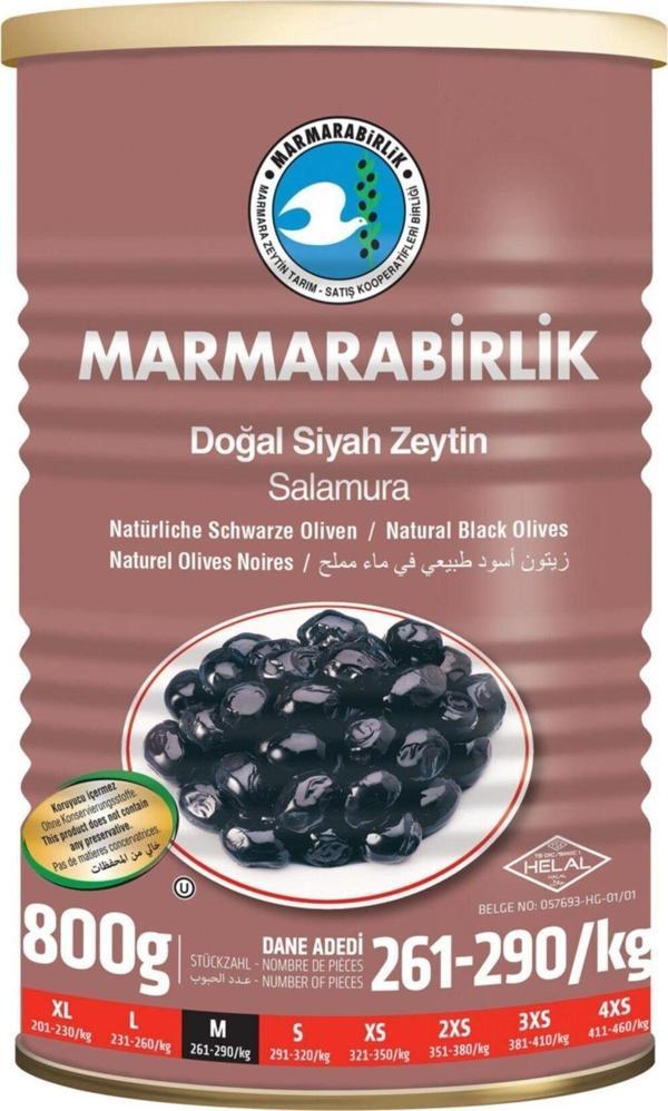 MarmaraBirlik Teneke Süper Zeytin 800 Gr - Image 1