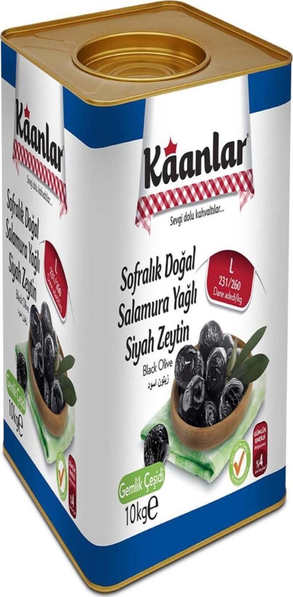 Kaanlar 231-260 (L) Yağlı Sele Zeytin 10 Kg - Image 1