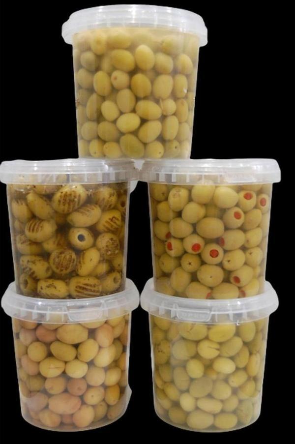 sadıcım Çizik + Kırma + Izgara + Biberli + Naturel Yeşil Zeytin Pet Kavanoz - Image 1