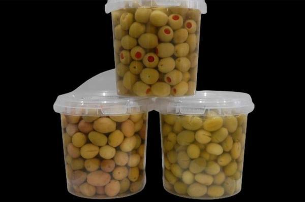 sadıcım Çizik 650 Gr  Kırma 650 Gr  Biberli 650 Gr Yeşil Zeytin Pet Kavanoz - Image 1
