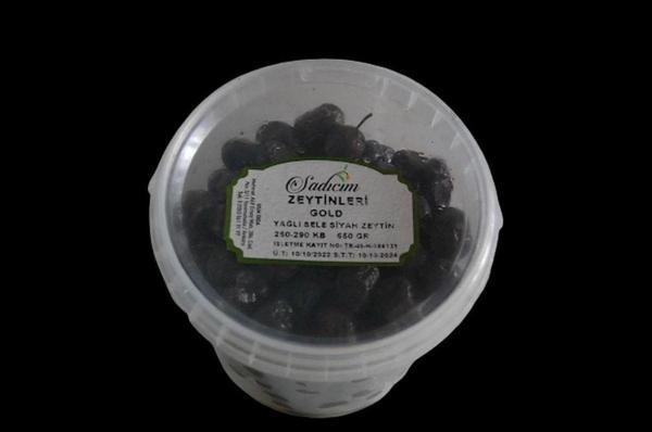 sadıcım Yağlı Sele Siyah Zeytin Gold 260-290 Kb 650 Gr - Image 1
