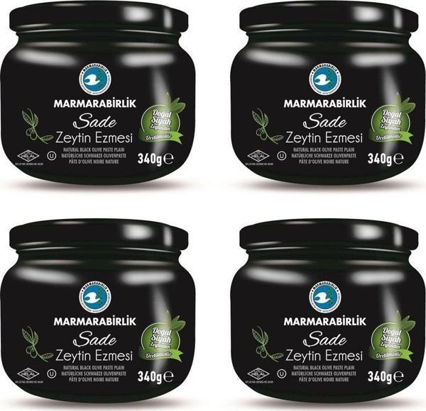 MarmaraBirlik 340 Gr X 4 Adet. Sade Zeytin Ezmesi - Image 1