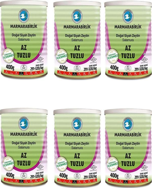 MarmaraBirlik Az Tuzlu Siyah Zeytin S 400Gr - Image 1