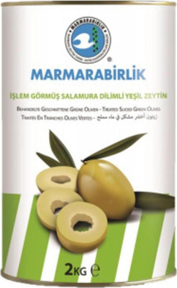 MarmaraBirlik Dilimli Yeşil Zeytin 2 Kg - Image 1