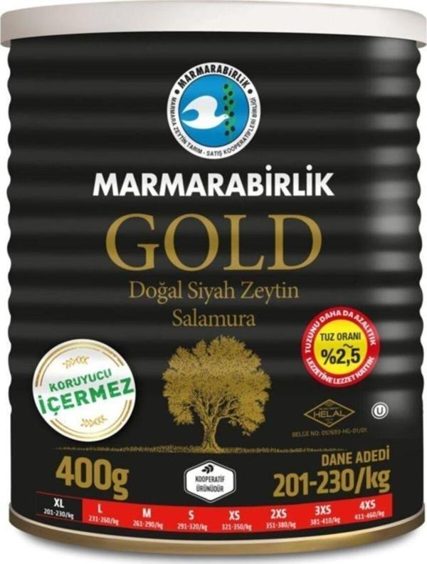 MarmaraBirlik Gold Siyah Zeytin 400 Gr - Image 1