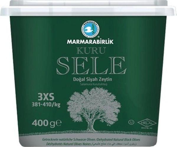 MarmaraBirlik Kuru Sele Plastik Kutu Zeytin 400 Gr - Image 1