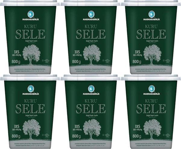 MarmaraBirlik Kuru Sele Zeytin 800 Gr (381-410) 3Xs 6 Adet - Image 1