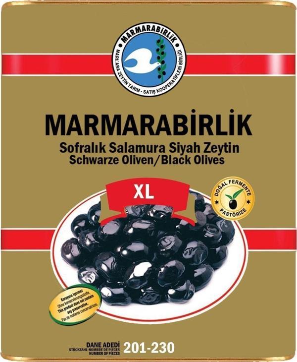 MarmaraBirlik Mega 201-230 Kb Xl Doğal Siyah Zeytin 10 Kğ - Image 1