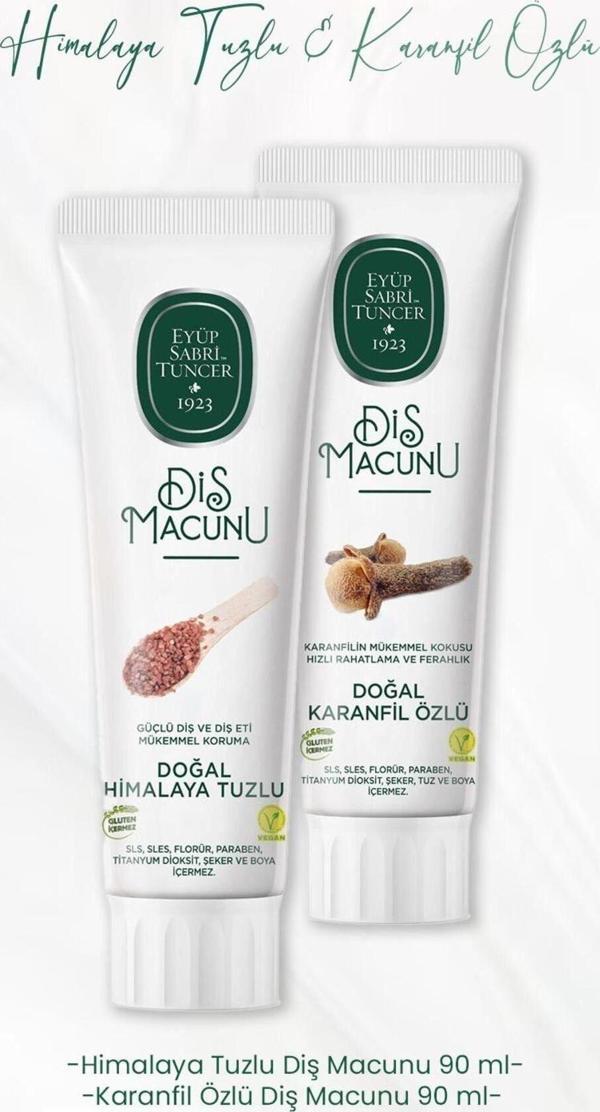 Eyüp Sabri Tuncer Diş Macunu Himalaya Tuzlu 90 Ml Ve Karanfil Özlü 90 Ml - Image 1