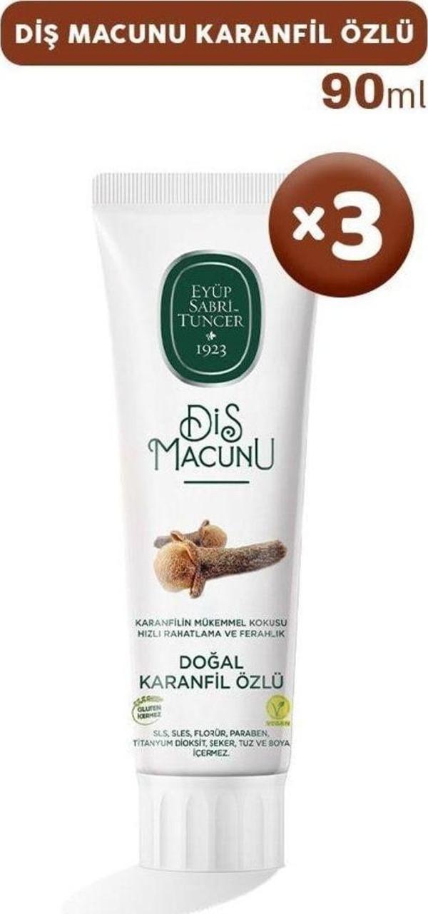 Eyüp Sabri Tuncer Diş Macunu Karanfil Özlü 90 Ml X 3 - Image 1