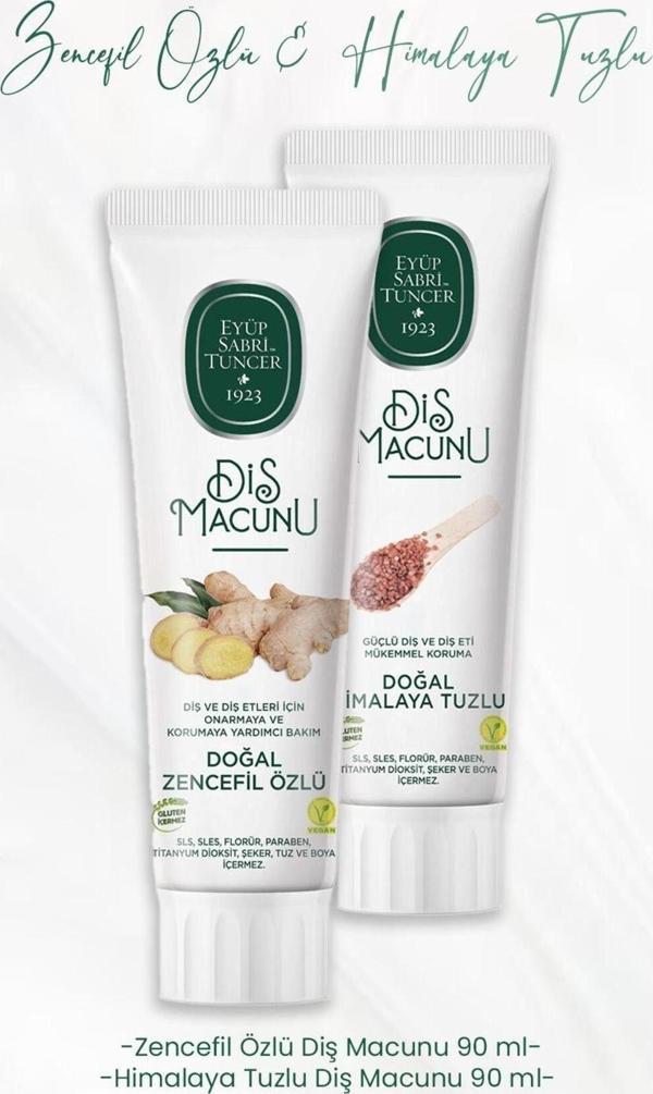 Eyüp Sabri Tuncer Diş Macunu Zencefil Özlü 90 Ml Ve Himalaya Tuzlu 90 Ml - Image 1