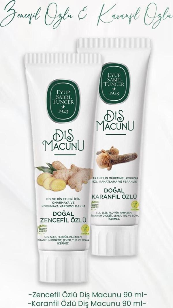 Eyüp Sabri Tuncer Diş Macunu Zencefil Özlü 90 Ml Ve Karanfil Özlü 90 Ml - Image 1