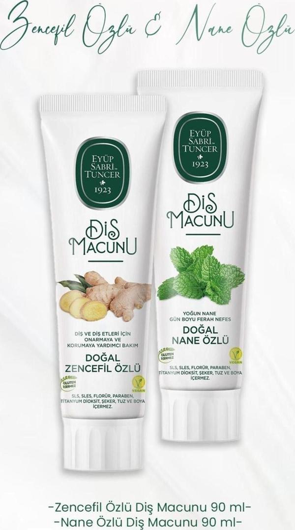 Eyüp Sabri Tuncer Diş Macunu Zencefil Özlü 90 Ml Ve Nane Özlü 90 Ml - Image 1