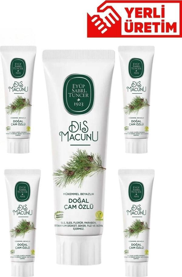 Eyüp Sabri Tuncer Doğal Çam Özlü Diş Macunu 90 Ml 5 Adet - Image 1