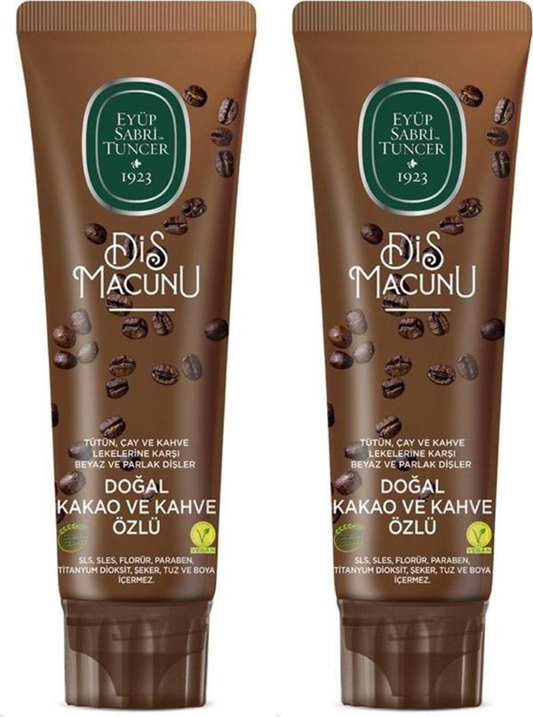 Eyüp Sabri Tuncer Doğal Kakao Ve Kahve Özlü Diş Macunu 90 Ml X 2 Adet - Image 1